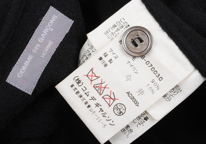 COMME des GARCONS HOMME Wool Bias Outseam Shirt Black Size S