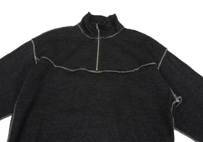 COMME des GARCONS HOMME Wool Outseam Sweater Charcoal Size S