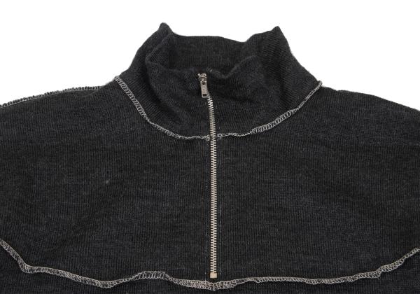 COMME des GARCONS HOMME Wool Outseam Sweater Charcoal Size S