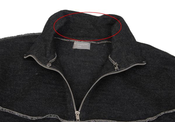 COMME des GARCONS HOMME Wool Outseam Sweater Charcoal Size S