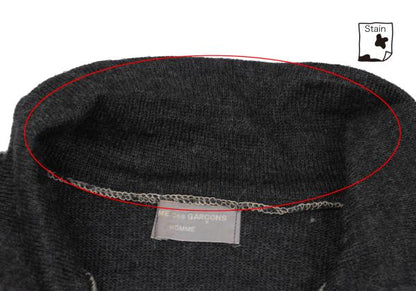 COMME des GARCONS HOMME Wool Outseam Sweater Charcoal Size S