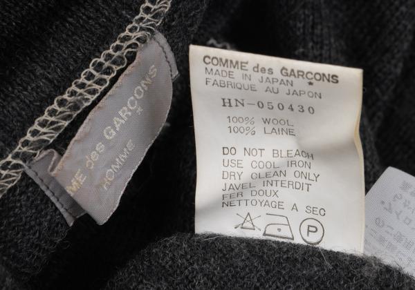 COMME des GARCONS HOMME Wool Outseam Sweater Charcoal Size S