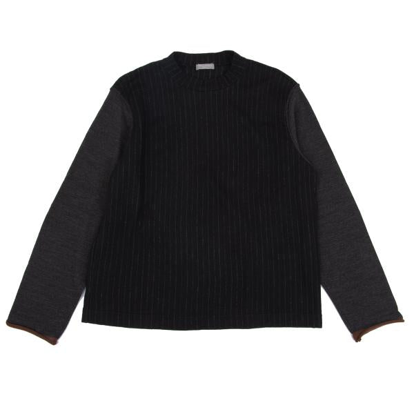 COMME des GARCONS HOMME Chalk Stripe Black Charcoal Knit Size S