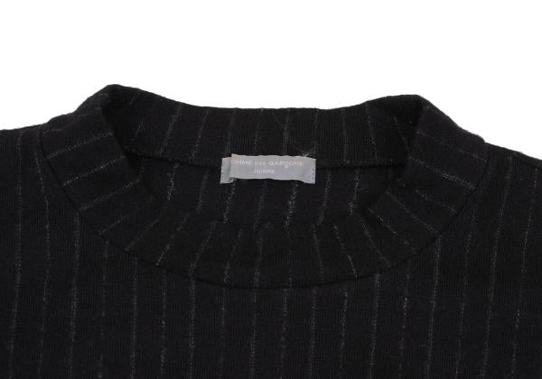 COMME des GARCONS HOMME Chalk Stripe Black Charcoal Knit Size S