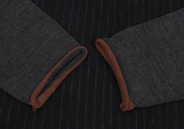 COMME des GARCONS HOMME Chalk Stripe Black Charcoal Knit Size S