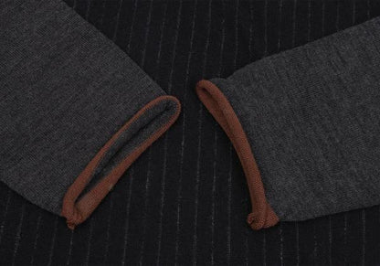 COMME des GARCONS HOMME Chalk Stripe Black Charcoal Knit Size S