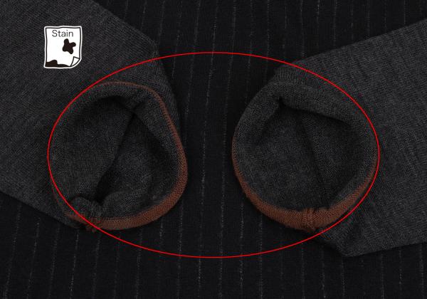 COMME des GARCONS HOMME Chalk Stripe Black Charcoal Knit Size S