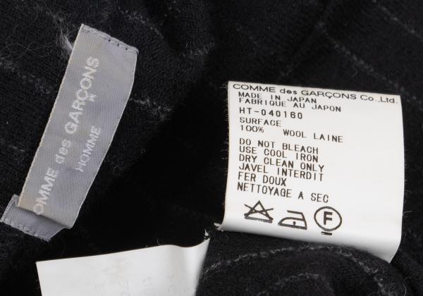 COMME des GARCONS HOMME Chalk Stripe Black Charcoal Knit Size S