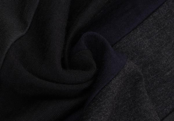 COMME des GARCONS HOMME Wool Bias Color Charcoal Navy Knit Size S