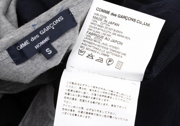 COMME des GARCONS HOMME Colorblock T-Shirt Black Size S