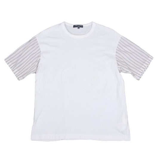 COMME des GARCONS HOMME Stripe Panel T-Shirt White Size S