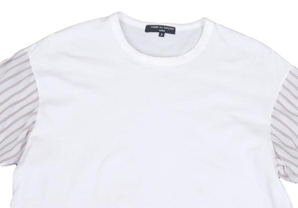 COMME des GARCONS HOMME Stripe Panel T-Shirt White Size S