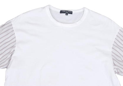 COMME des GARCONS HOMME Stripe Panel T-Shirt White Size S