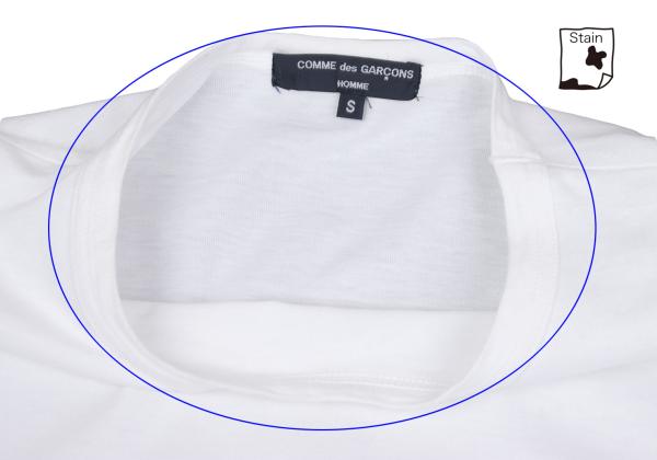 COMME des GARCONS HOMME Stripe Panel T-Shirt White Size S
