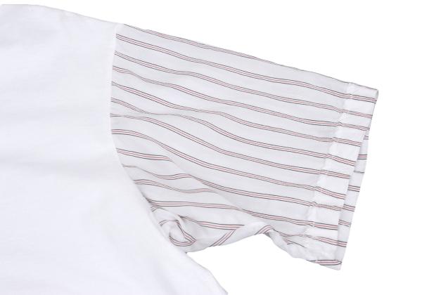 COMME des GARCONS HOMME Stripe Panel T-Shirt White Size S