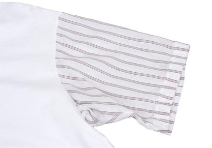 COMME des GARCONS HOMME Stripe Panel T-Shirt White Size S