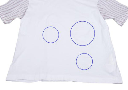 COMME des GARCONS HOMME Stripe Panel T-Shirt White Size S