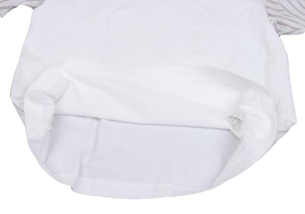 COMME des GARCONS HOMME Stripe Panel T-Shirt White Size S