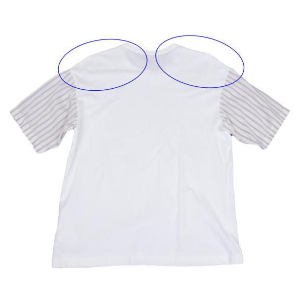 COMME des GARCONS HOMME Stripe Panel T-Shirt White Size S