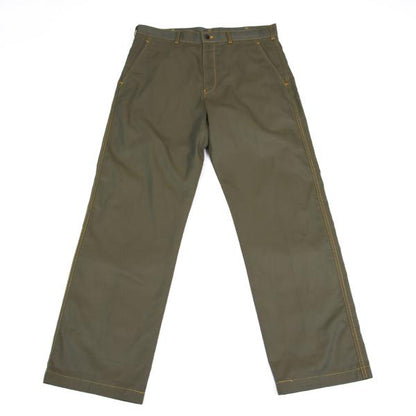 COMME des GARCONS HOMME Yellow Stitch Pants Green Size M