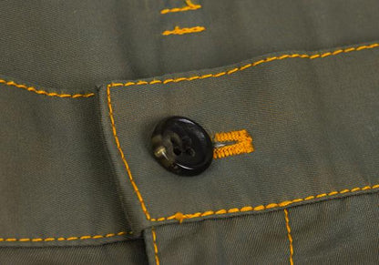 COMME des GARCONS HOMME Yellow Stitch Pants Green Size M