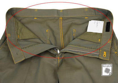 COMME des GARCONS HOMME Yellow Stitch Pants Green Size M