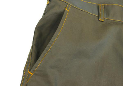 COMME des GARCONS HOMME Yellow Stitch Pants Green Size M