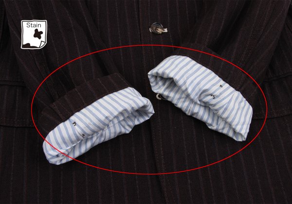 COMME des GARCONS HOMME Cotton Linen Jacket Bordeaux Size S