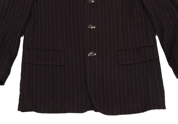 COMME des GARCONS HOMME Cotton Linen Jacket Bordeaux Size S