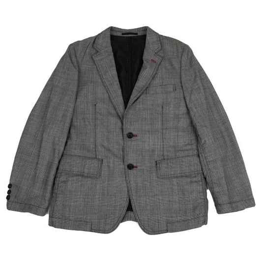 COMME des GARCONS HOMME Wool Glen Check Jacket Gray Size SS