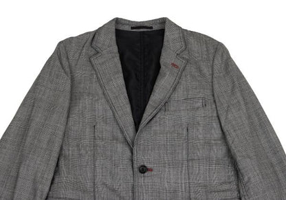 COMME des GARCONS HOMME Wool Glen Check Jacket Gray Size SS