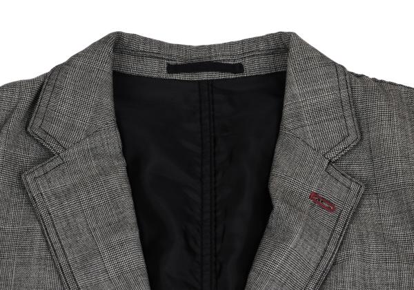 COMME des GARCONS HOMME Wool Glen Check Jacket Gray Size SS