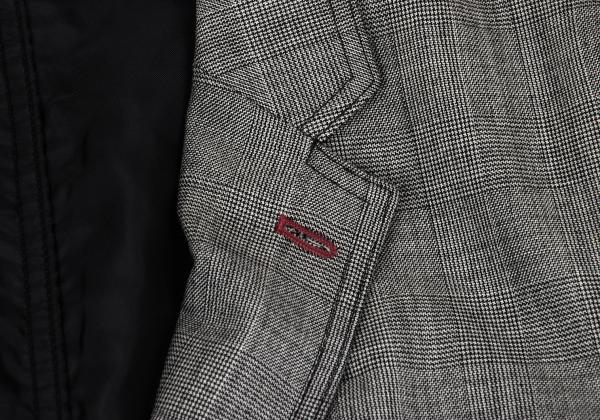 COMME des GARCONS HOMME Wool Glen Check Jacket Gray Size SS