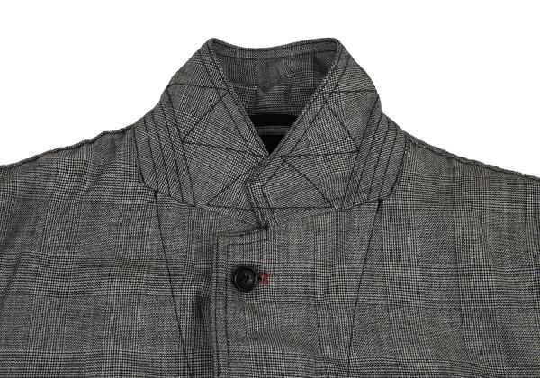 COMME des GARCONS HOMME Wool Glen Check Jacket Gray Size SS