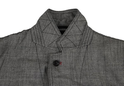 COMME des GARCONS HOMME Wool Glen Check Jacket Gray Size SS
