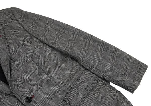 COMME des GARCONS HOMME Wool Glen Check Jacket Gray Size SS