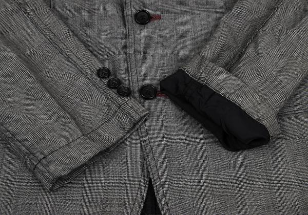 COMME des GARCONS HOMME Wool Glen Check Jacket Gray Size SS