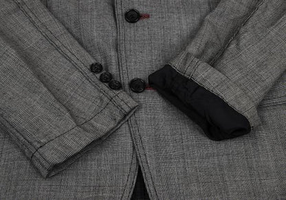 COMME des GARCONS HOMME Wool Glen Check Jacket Gray Size SS