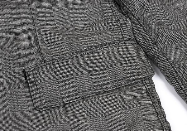 COMME des GARCONS HOMME Wool Glen Check Jacket Gray Size SS