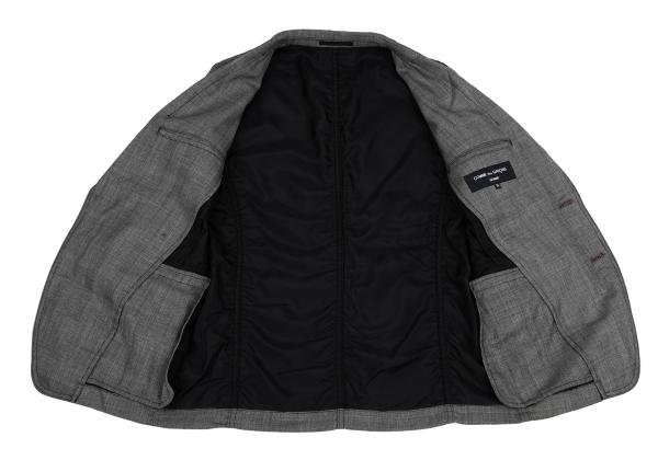 COMME des GARCONS HOMME Wool Glen Check Jacket Gray Size SS