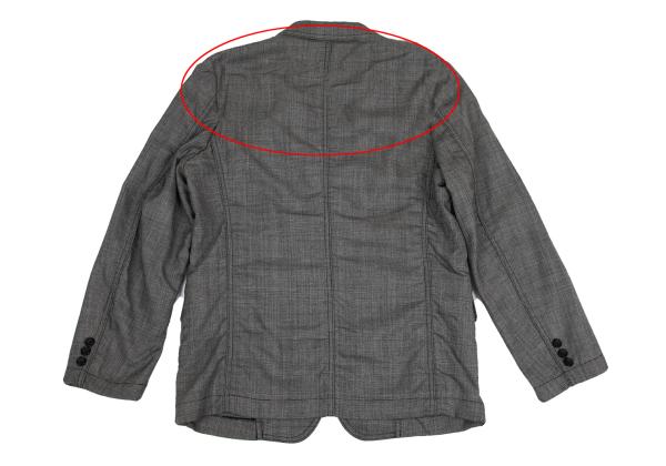 COMME des GARCONS HOMME Wool Glen Check Jacket Gray Size SS