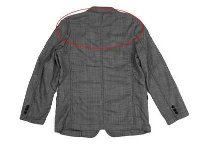COMME des GARCONS HOMME Wool Glen Check Jacket Gray Size SS
