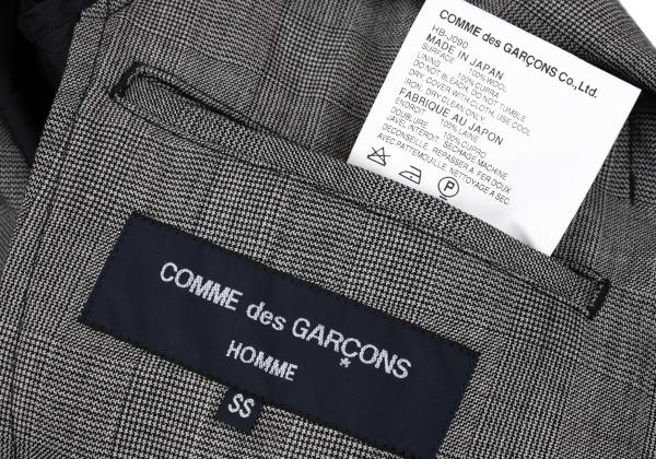 COMME des GARCONS HOMME Wool Glen Check Jacket Gray Size SS