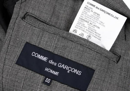 COMME des GARCONS HOMME Wool Glen Check Jacket Gray Size SS