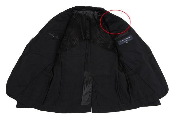 COMME des GARCONS HOMME Garment Dyed Jacket Black Size SS