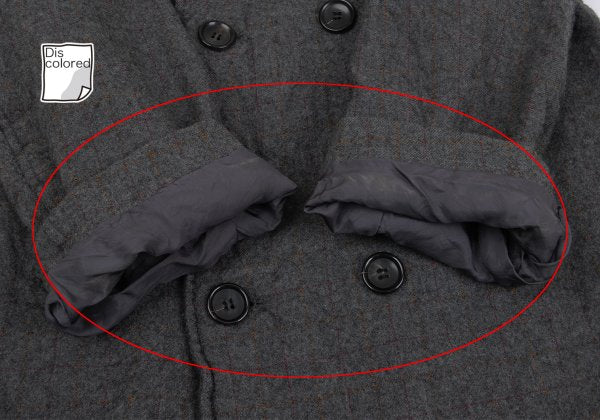 COMME des GARCONS HOMME Shrunken Wool Coat Gray Size M