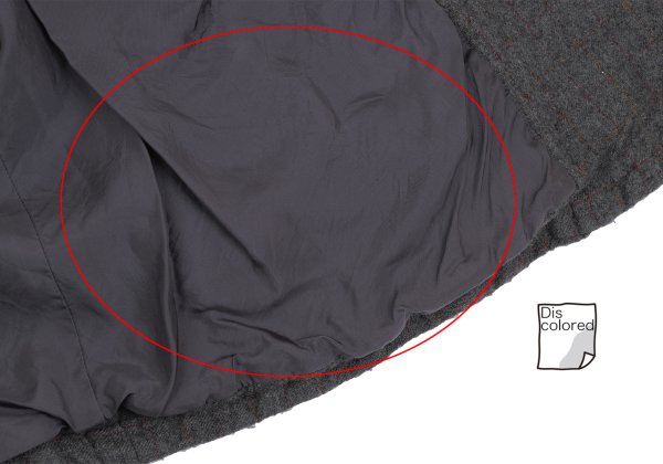 COMME des GARCONS HOMME Shrunken Wool Coat Gray Size M