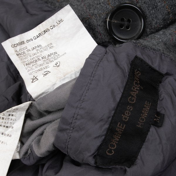 COMME des GARCONS HOMME Shrunken Wool Coat Gray Size M