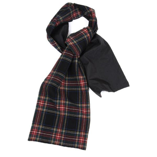 COMME des GARCONS HOMME Black Multi Tartan Check Scarf