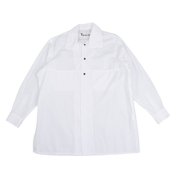 Y's BANG ON Cotton Stand Collar Shirt White Size 2
